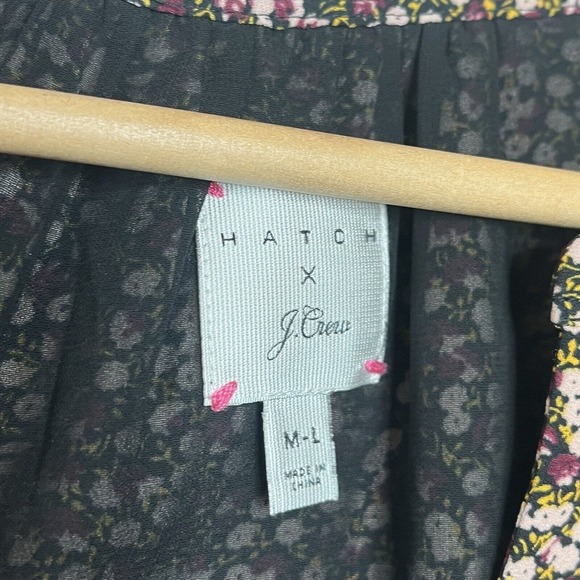 Hatch x J. Crew Floral Print Sleeveless Top Black Pink Maternity Size M/L - Picture 5 of 9